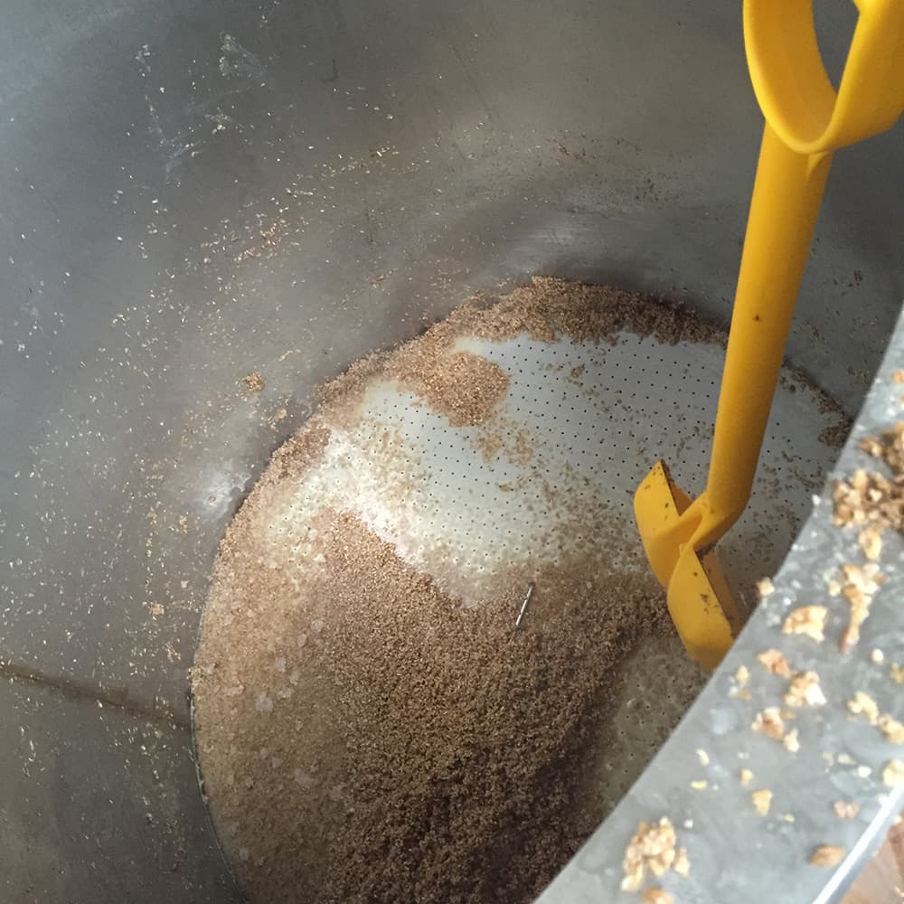 Inside the mash tun for the very first time